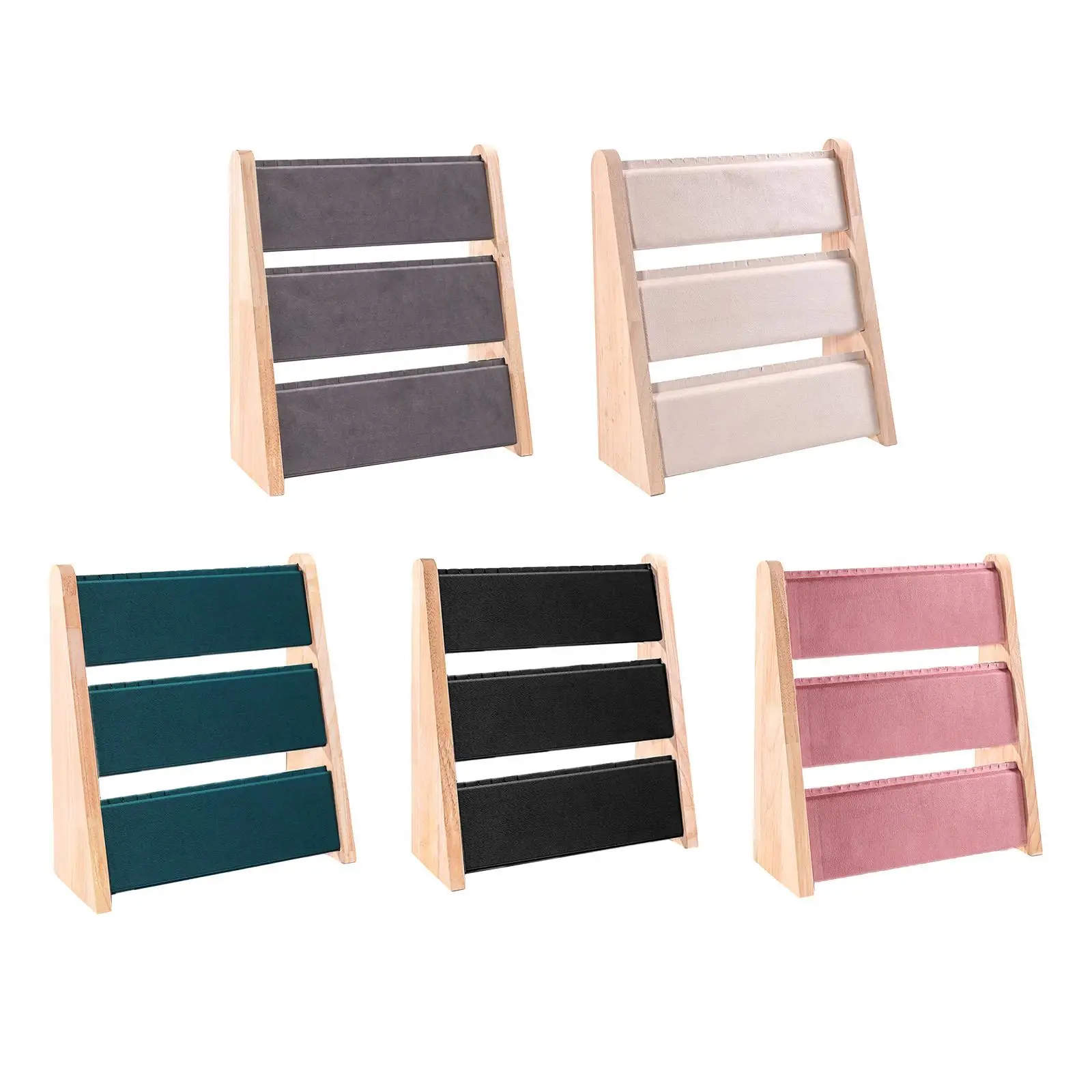 Necklace Display Holder Lightweight Solid Wood Jewelry Organizer Rack for Countertop Chains Showcase Dresser Shop Showroom