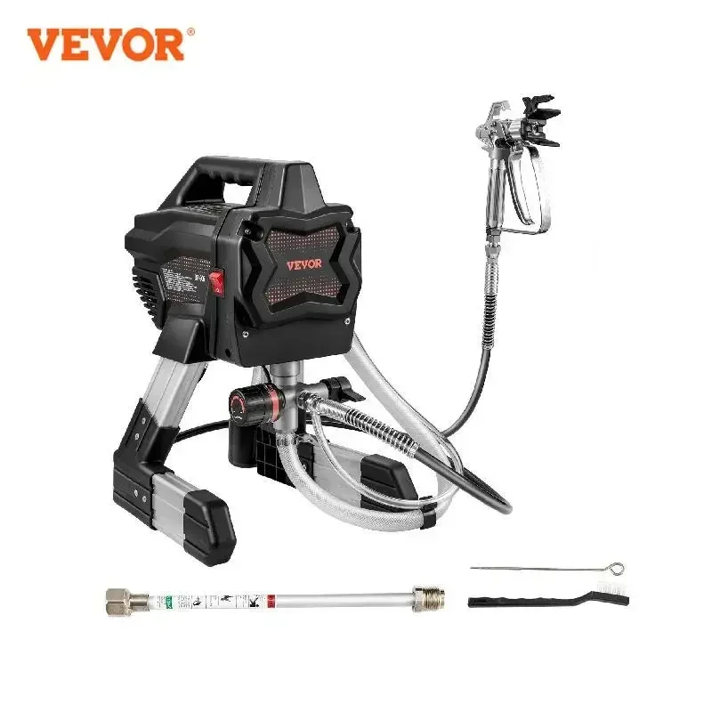 

VEVOR 650W Stand Airless Paint Sprayer Electric Professional Powder Coating Machine 1.1 L/min for Furniture Yard Wall Spraying