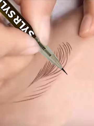 0.008mm Ultra Fine Eyebrow Pen Long Last Smudge Proof Waterproof Sweat-Proof High Pigmented Easy Applying Liquid Eye Brow Pencil
