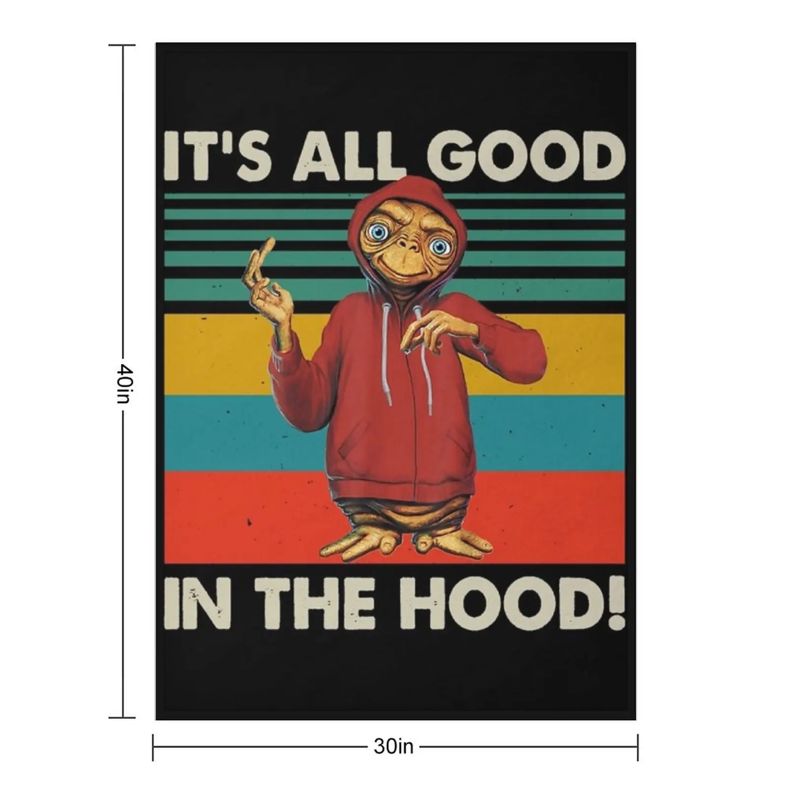 Retro Ita??s All Good in The Hood Essential T-Shirt Throw Blanket Vintage decorative Beach Thermal Blankets