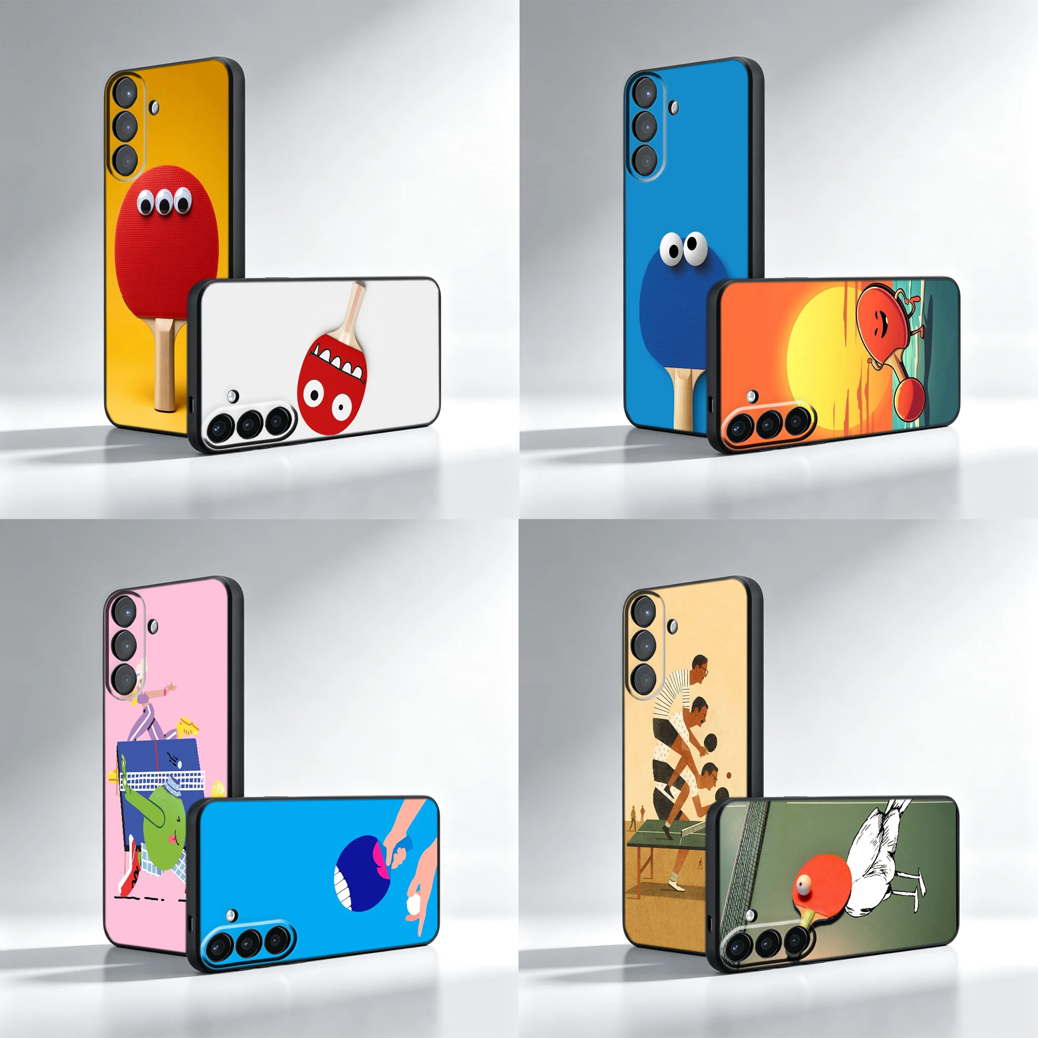 Table Tennis Cartoon - เคสโทรศัพท์ลายการ์ตูนปิงปองใหม่สำหรับ Samsung A53 A52S A33 A32