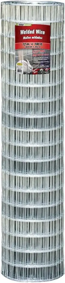 Yardgard Welded Wire 2X4 Inch Mesh 72 Inch X 100 Foot 12.5 Gauge Galvanized Steel Wire Fence Ideal For Animal Enclosures, Cage