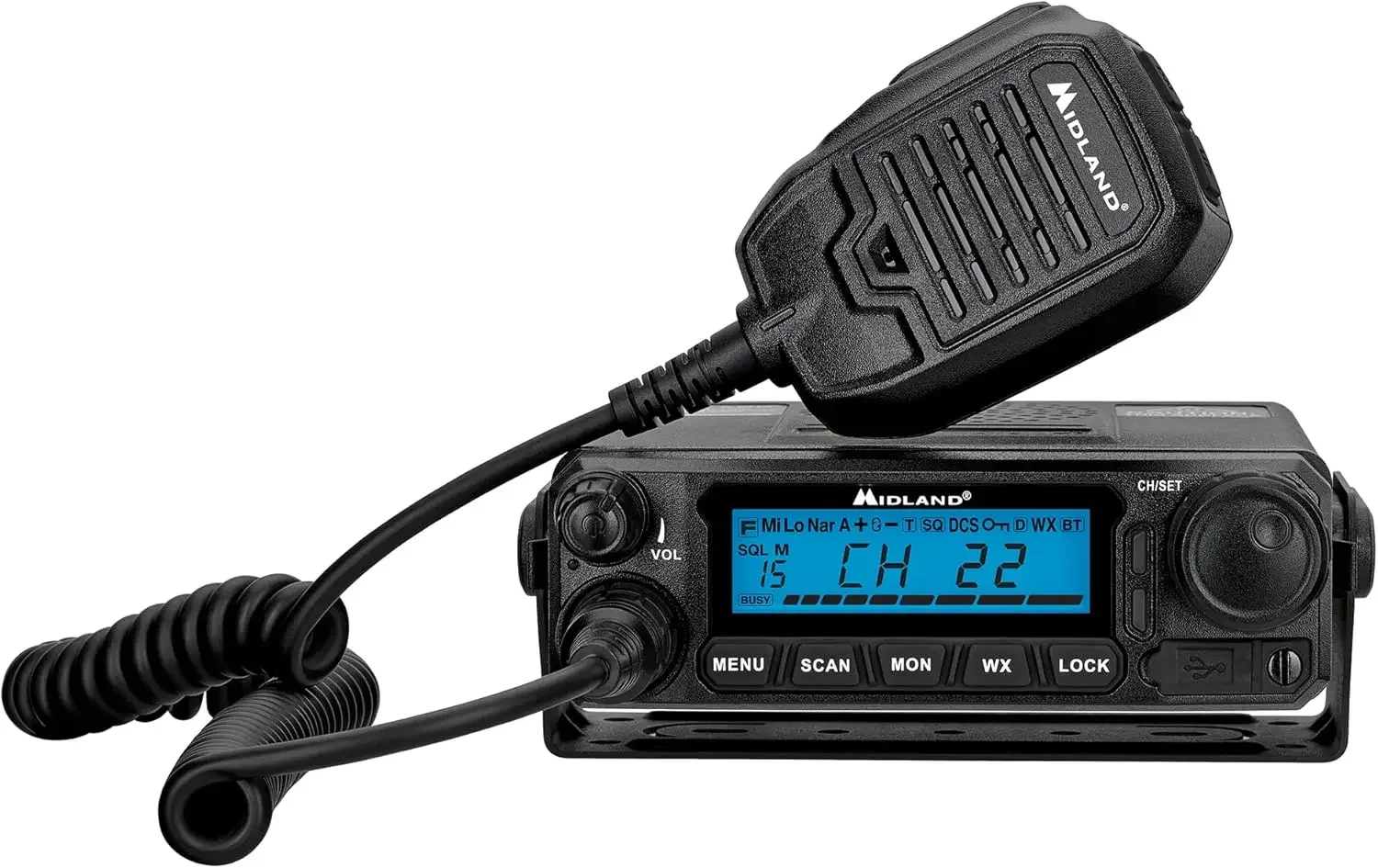 

MXT500-50 Watt GMRS Two-Way Radio Farms Ranches Overlanding Trails Off-roaders 8 Repeater Channels Compact Design