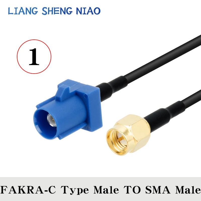 Imagem -02 - Fakra c Masculino e Feminino Rg174 Cabo Coaxial Rádio de Carro por Satélite Gsm Telefone Celular 50ohm Telemática Cabo de Extensão