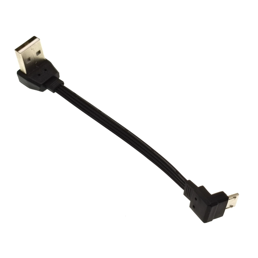 USB2.0 ben, Unten, enlaces Rechts Abgewinkelt 90 ° USB Micro USB Stecker auf USB Stecker Daten Kabel 5cm 20cm 30cm 50cm