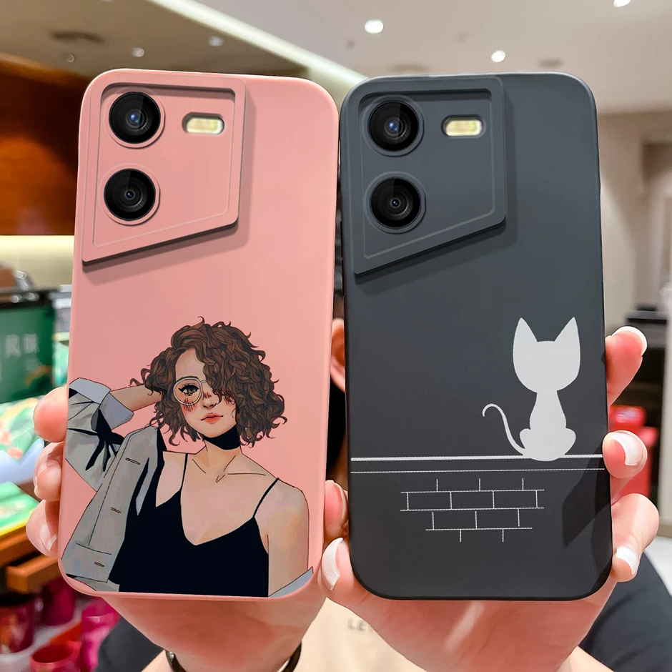 For Tecno Pova 5 4G 5 Pro 5G Cases Cool Girl Liquid Silicone Soft Phone Cover For Tecno Pova5 LH7n Pova 5Pro LH8n Models Funda