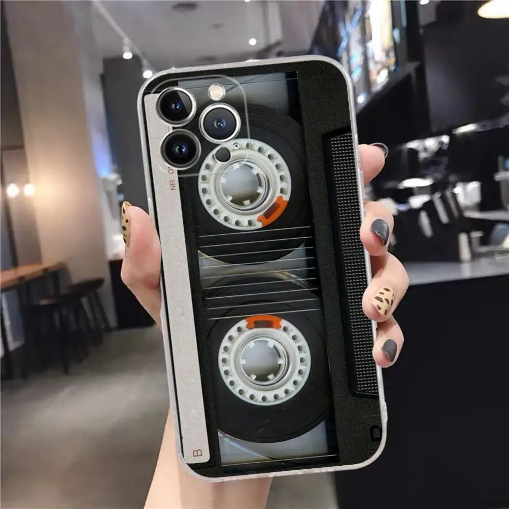 Radio Tape Cassette Phone Case For iPhone 15 14 11 12 13 Mini Pro XS Max Cover 6 7 8 Plus X XR SE 2020 Funda Shell