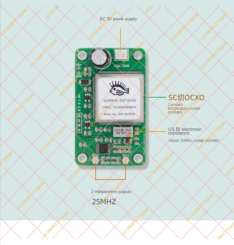 10MHz-160MHz SC-Cut OCXO Board, High-Precision Oven-Controlled Crystal Oscillator with Dual Output
