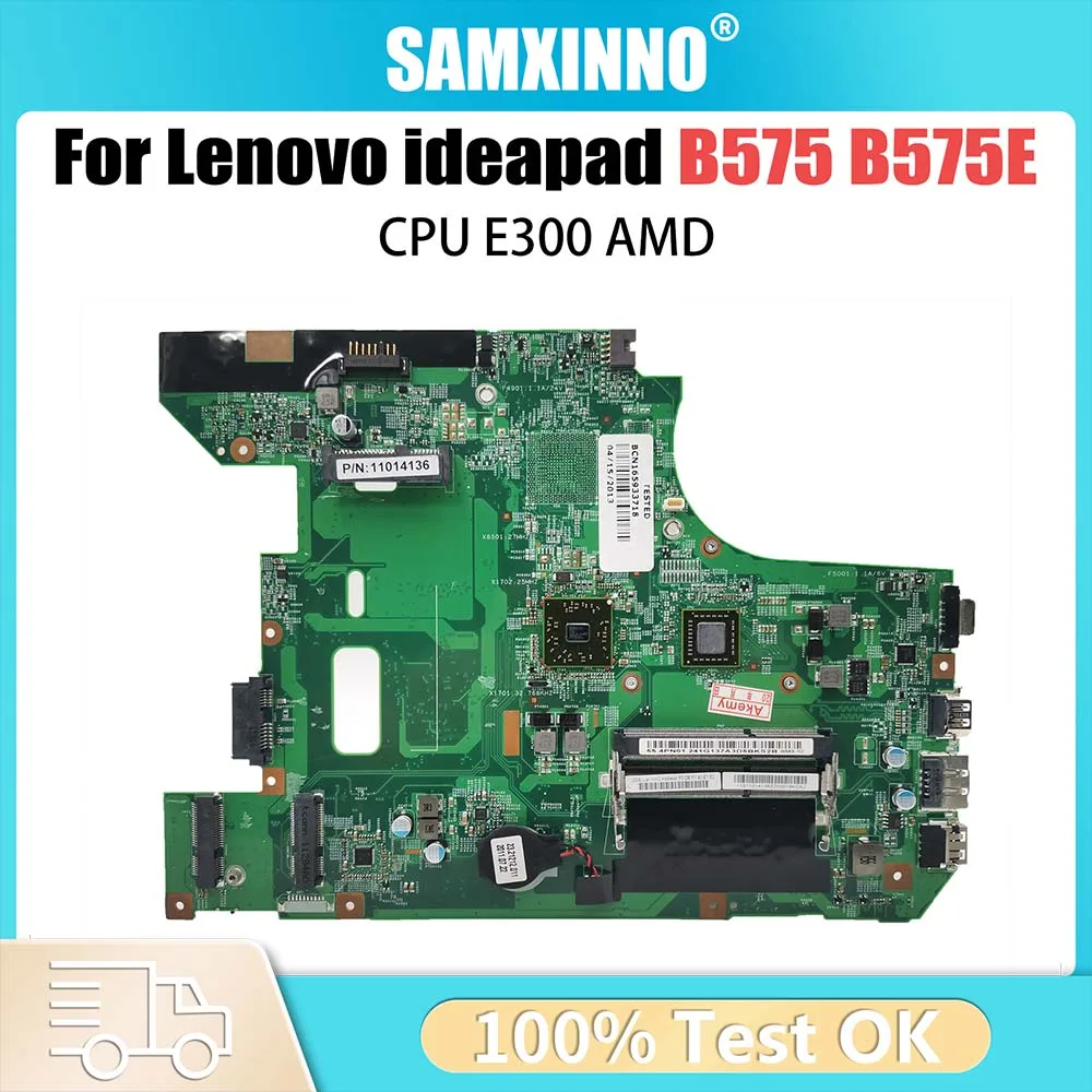 

Computer Mainboard For Lenovo ideapad B575 B575E B575E 48.4VV01.011 Laptop motherboard DDR3 With AMD E300 CPU 100% fully tested