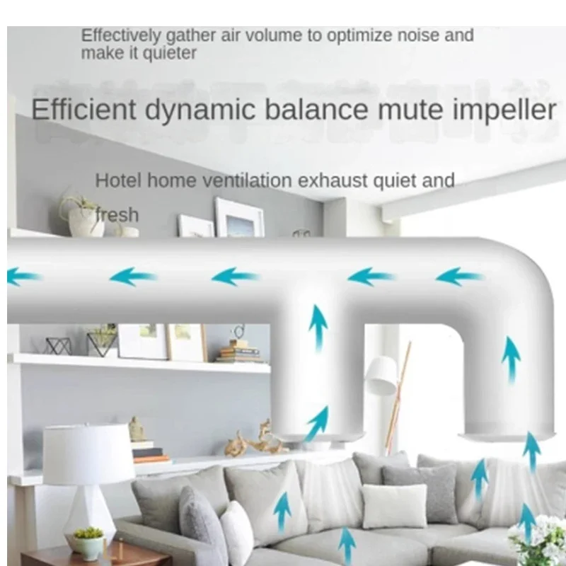 المنزلية 220 فولت مروحة عادم القناة التجارية قوية كتم المطبخ العادم الدخان نظام الهواء النقي مروحة عادم التهوية