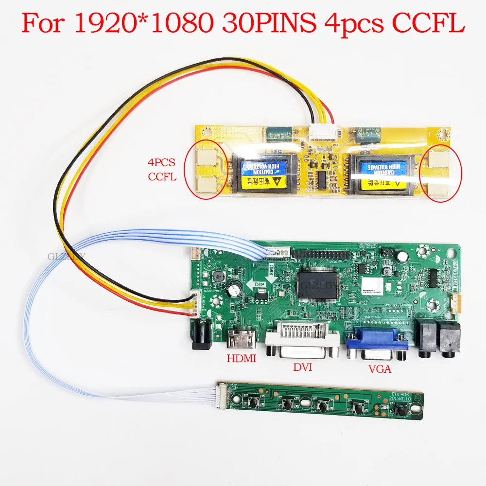

Комплект платы контроллера для 1920*1080 M240HW01 LM215WF1 M236H1 M215HW03 HDMI DVI VGA Audio 4CCFL плата драйвера комплект панель DIY дисплей