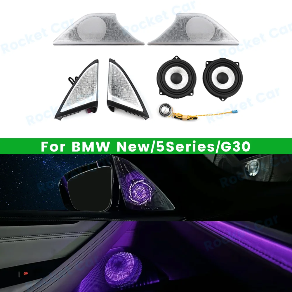 

11 Colors Speaker Cover For BMW G30 New 5 Series Car LED Ambient Light Decorate Refit Midrange Tweeter HiFi Music Stereo Horn