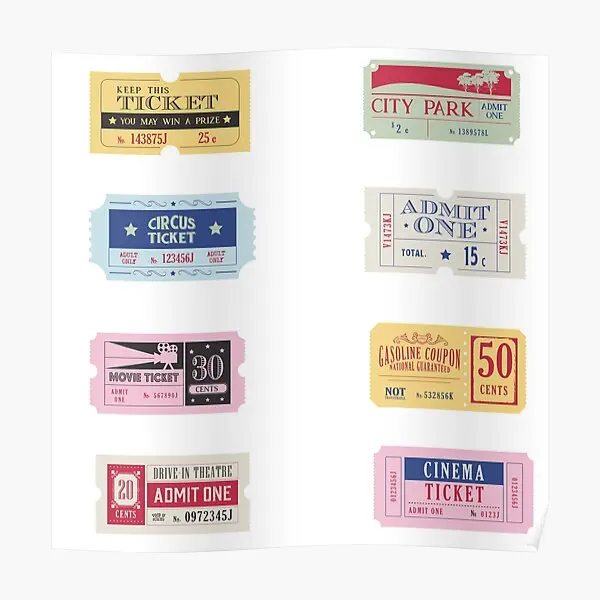 

Винтажная наклейка для билета, плакат, художественная винтажная забавная картина, декор для комнаты, Современная роспись, без рамки