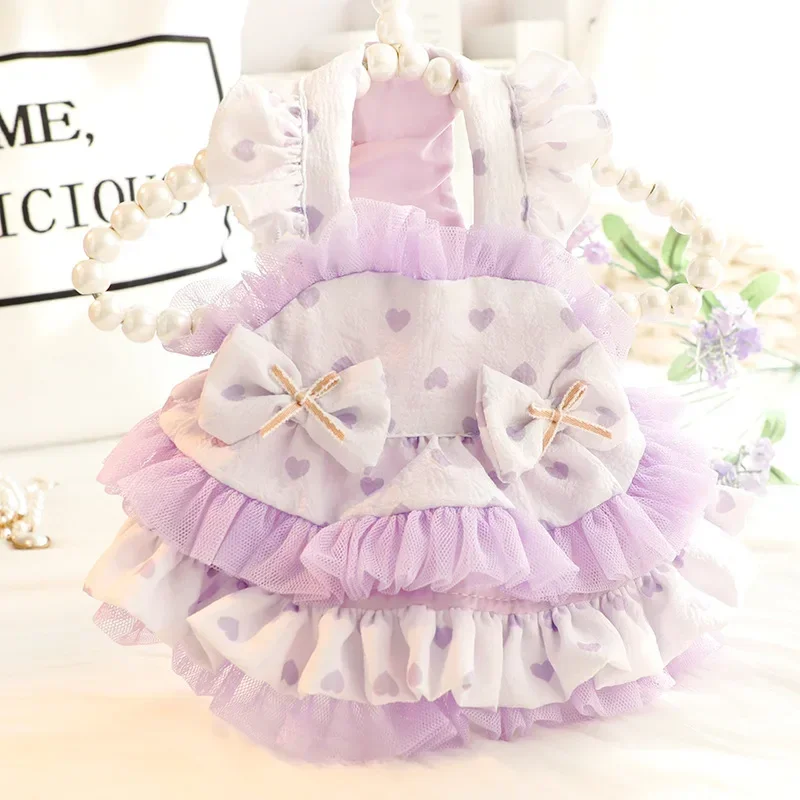 

Dog clothes spring and summer thin cat princess skirt tutu skirt suspender lolita small dog teddy pet