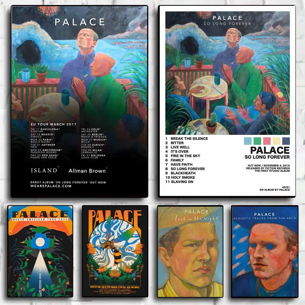 Band P-Palace cinematic indie Poster Aesthetic Wall Art Canvas Trendy Bedroom Room Home Cafe  Decor