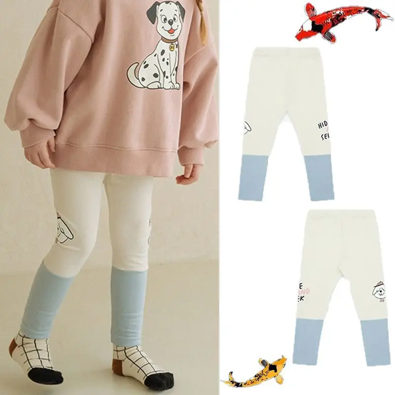 

Jenny&Dave 2023 Spring New Children's Leisure Pants for Boys and Girls Cartoon Animal Print Spliced Underpants for Children