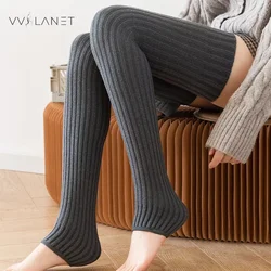 70cm addensare allungare calzini di lana maniche lunghe tubo sopra il ginocchio Pile calzini da donna autunno inverno Leggings calzini da Yoga