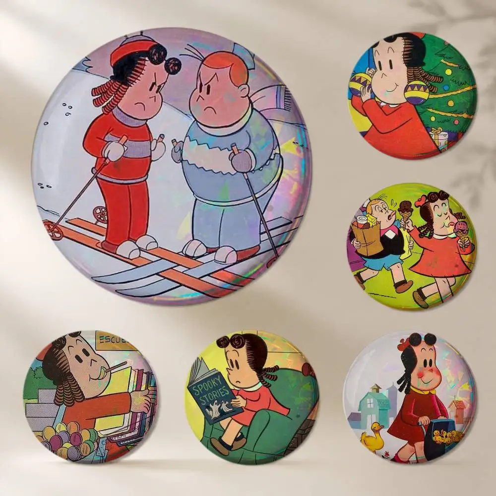 Cartoon The L-Little L-Lulu Show Brooches Cartoon Badge Pins Backpack Hat Accessories Friend Gift