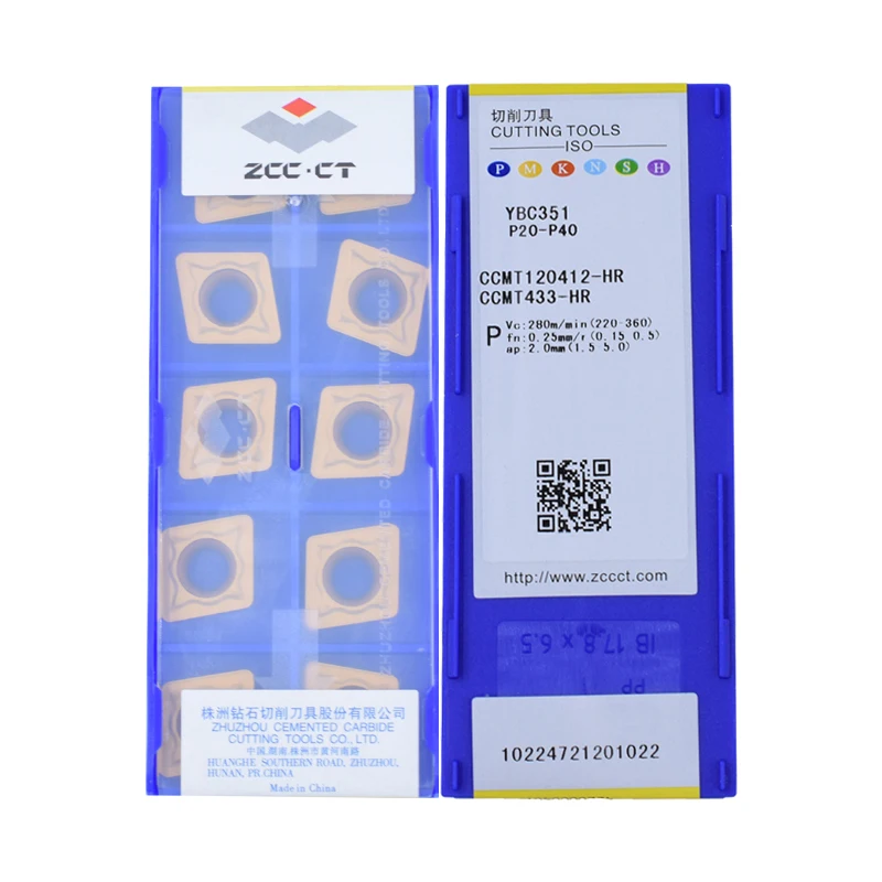 Original ZCCCT CCMT120412-HR YBC152 YBC251 YBC351 YBM251 YBC252 YBD102 YBD151 carbide insert for CNC Lathe Tools