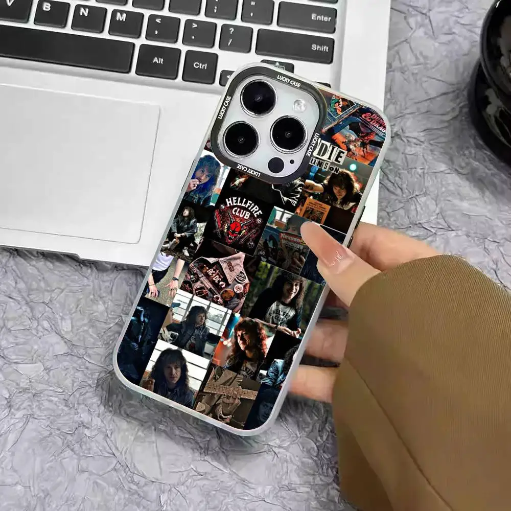 إيدي مونسون جراب هاتف ليزر IMD لون فضي شل آيفون 17 16 15 14 13 12 11 Air Pro Max Plus #5