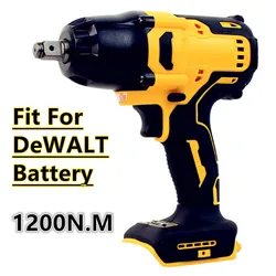 Fit For Dewalt 20V Battery 1200N.m Impact Wrench Brushless 1/2