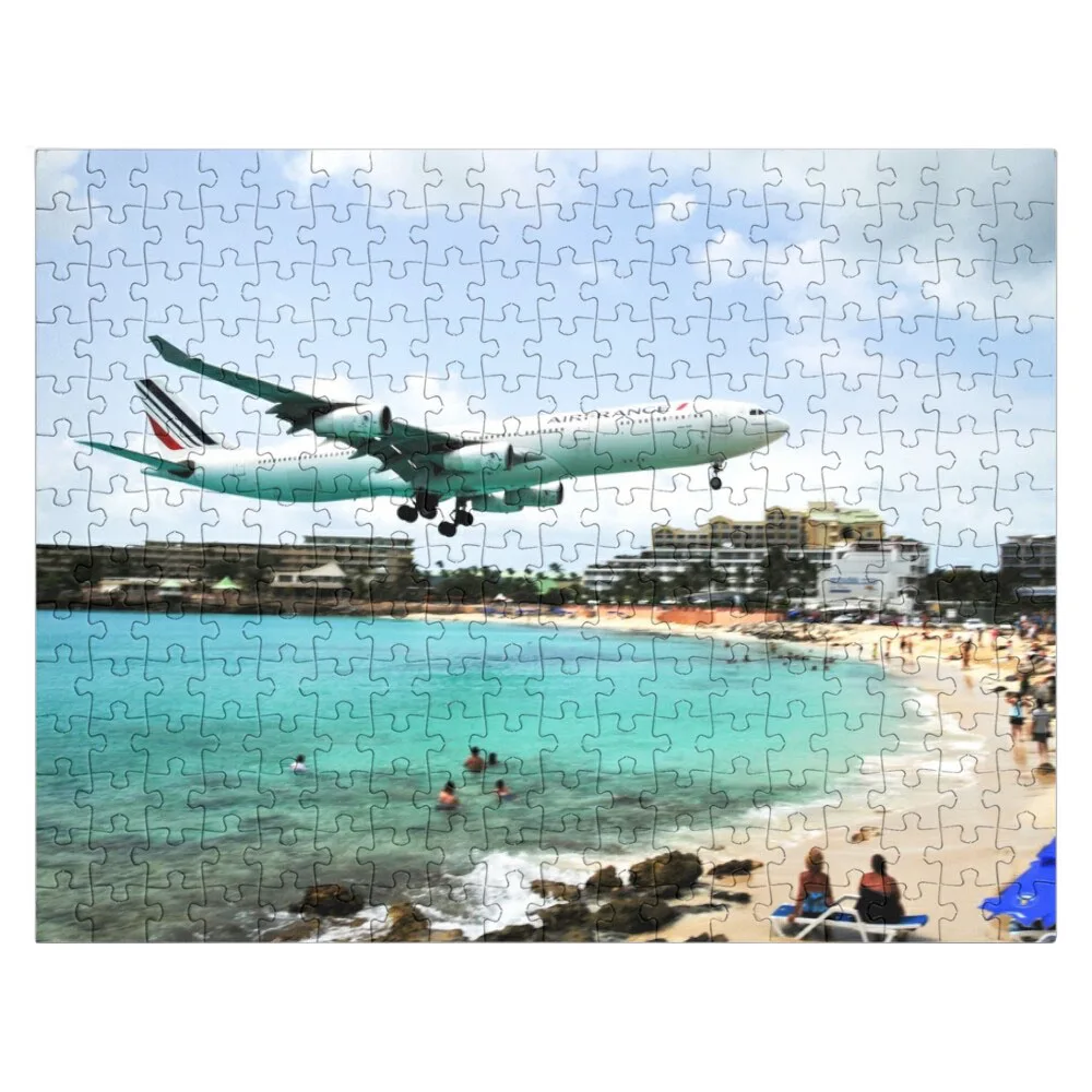 

Maho Beach ,Sint maarten ,airport Jigsaw Puzzle Custom Child Gift Toys For Children Custom Wooden Gift Toddler Toys