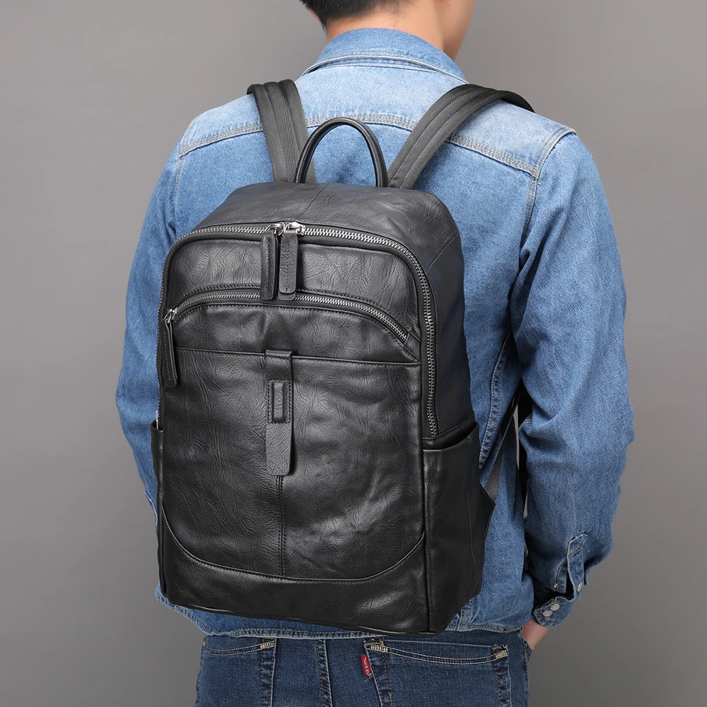 MVA Brand Backpacks For Men Leather 14