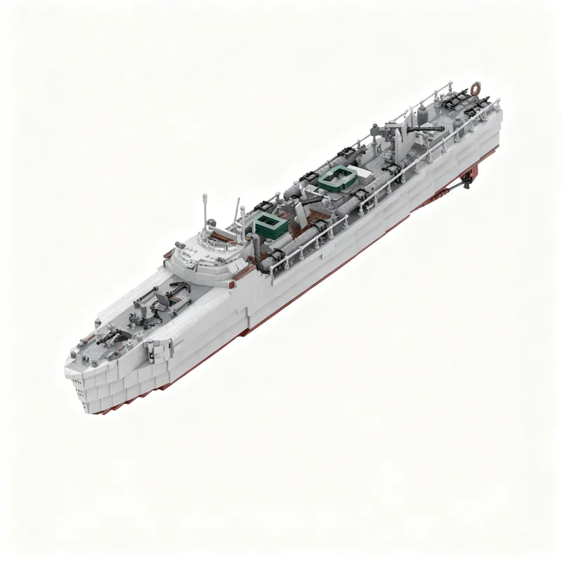 5236pcs MOC S 100 Schnellboot WW2 Boat Model Building Blocks Construction Brick Idea Art Creative Craft Assemble Collection