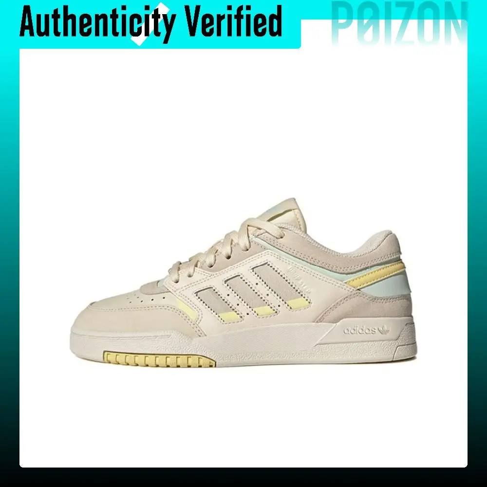 Adidas Originals Drop Step Skate Shoes Women's Low-top Beige/Yellow/Blue HP2329