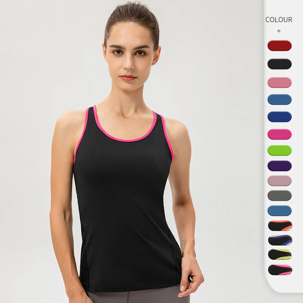 Yoga Shirt Sport Running Quick Dry Vest High elasticity Tight fitting Women GYM Clothing Fitness Bodybuilding T shirt