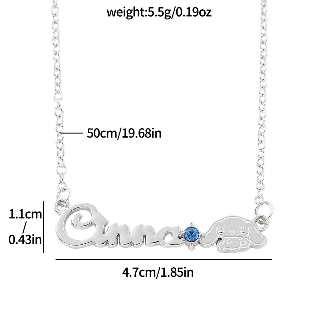 Anime Sanrio Cinnamoroll Necklace Cute Cartoon Figure Cinnamoroll Pendant Necklace Girls Kawaii Jewelry Accessories Gifts