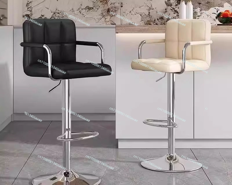 

Барный стул с подъемным механизмом, современный, простой, высокий, со спинкой, для бара/ресепшн