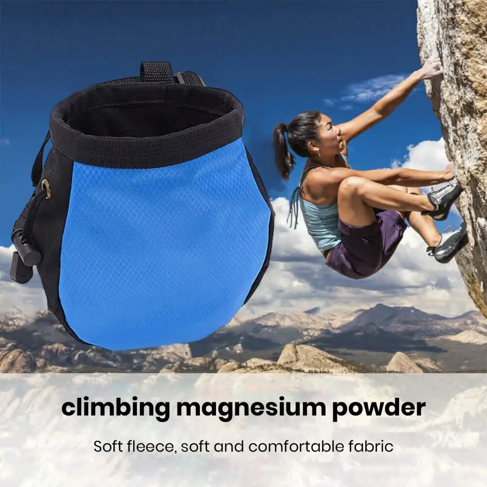 Chalk Bag for Climbers Waterproof Adjustable Climbing Chalk Bag for Rock Climbing Bouldering Fitness Anti-slip for Weightlifting