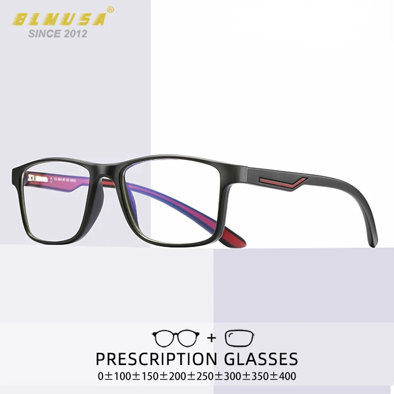 

BLMUSA Men Business Vintage Optical Glasses Frame Myopia Hyperopia Customization Eyeglasses TR90 Anti Blue Light Reading Glasses