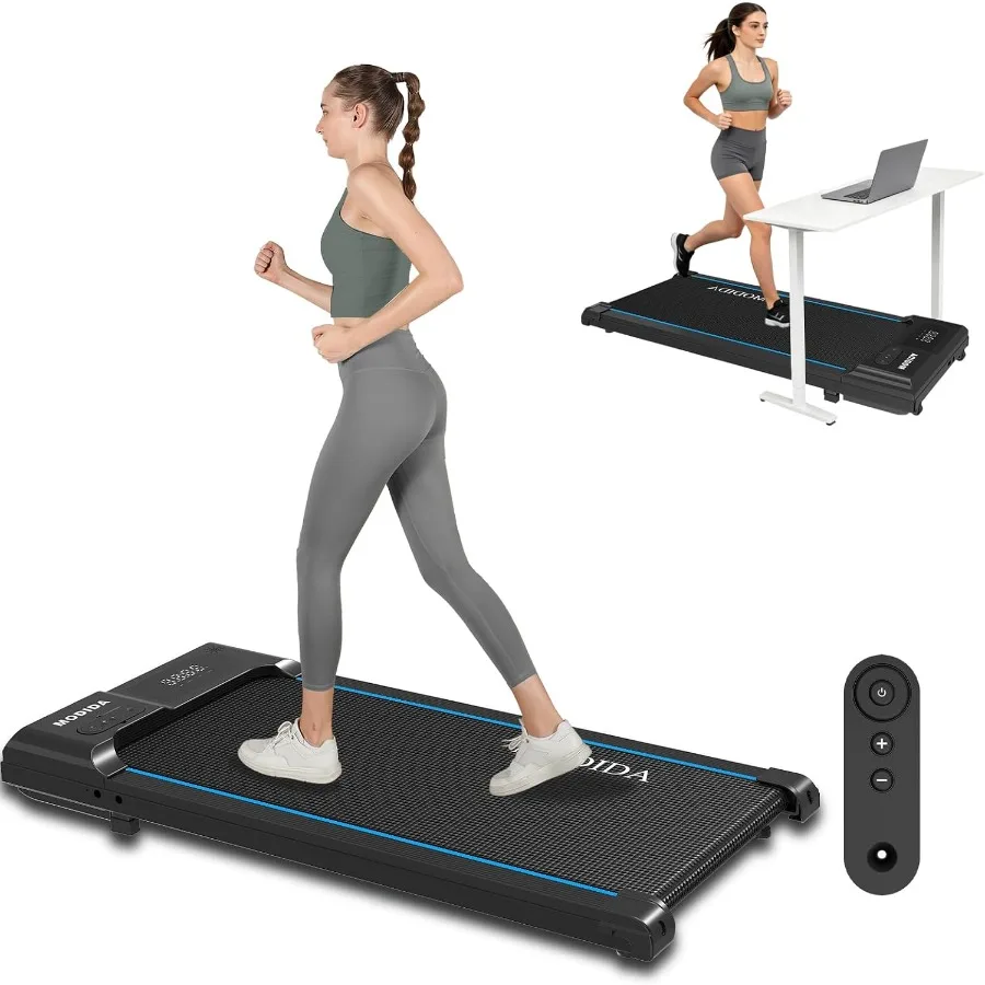 3 in 1 Under Desk Treadmill with Incline Walking Pad for Home Office: Steel Frame, Black, Foldable Quiet Motor