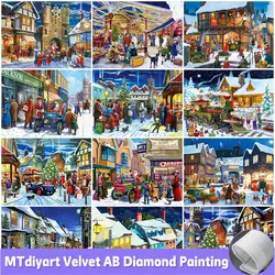AB New Diamond Painting House Street Cross Stitch Portrait Diamond Mosaic Landscape DIY Embroidery Winter Christmas Gift