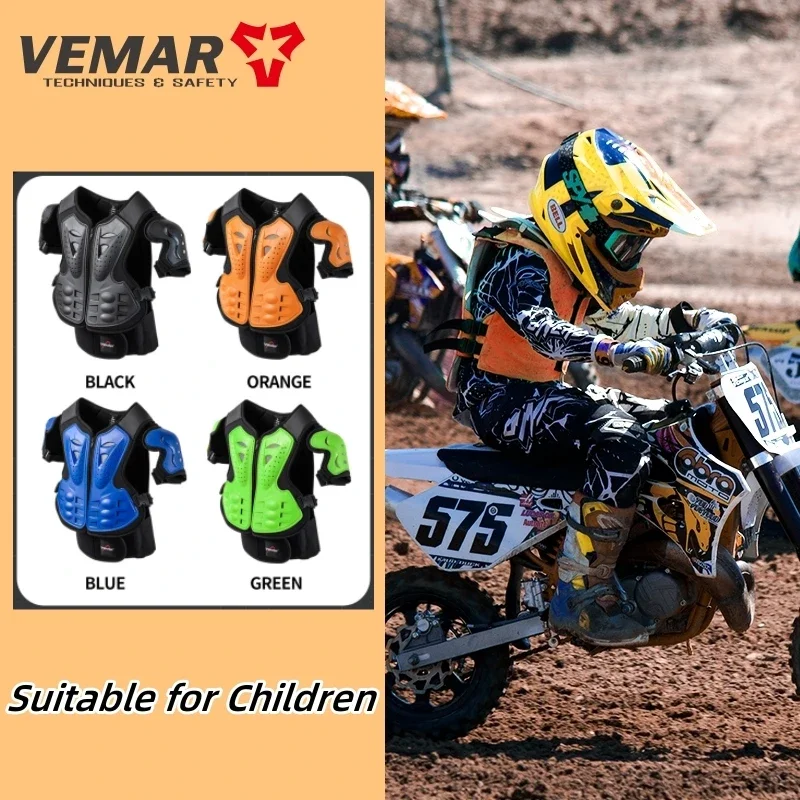 

VEMAR Child Youth Body Protect Armor Motocross Armour Vest Skating Waistcoat Motorcycles Kids Chest Spine Shoulder Pad Armor