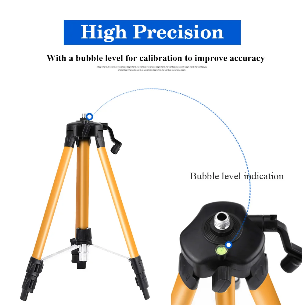 Imagem -02 - Suporte de Altura Ajustável Nível Laser Tripé Revestimento Anti-corrosão Alumínio Stand Tool Adaptador 1.2 m 1.5m