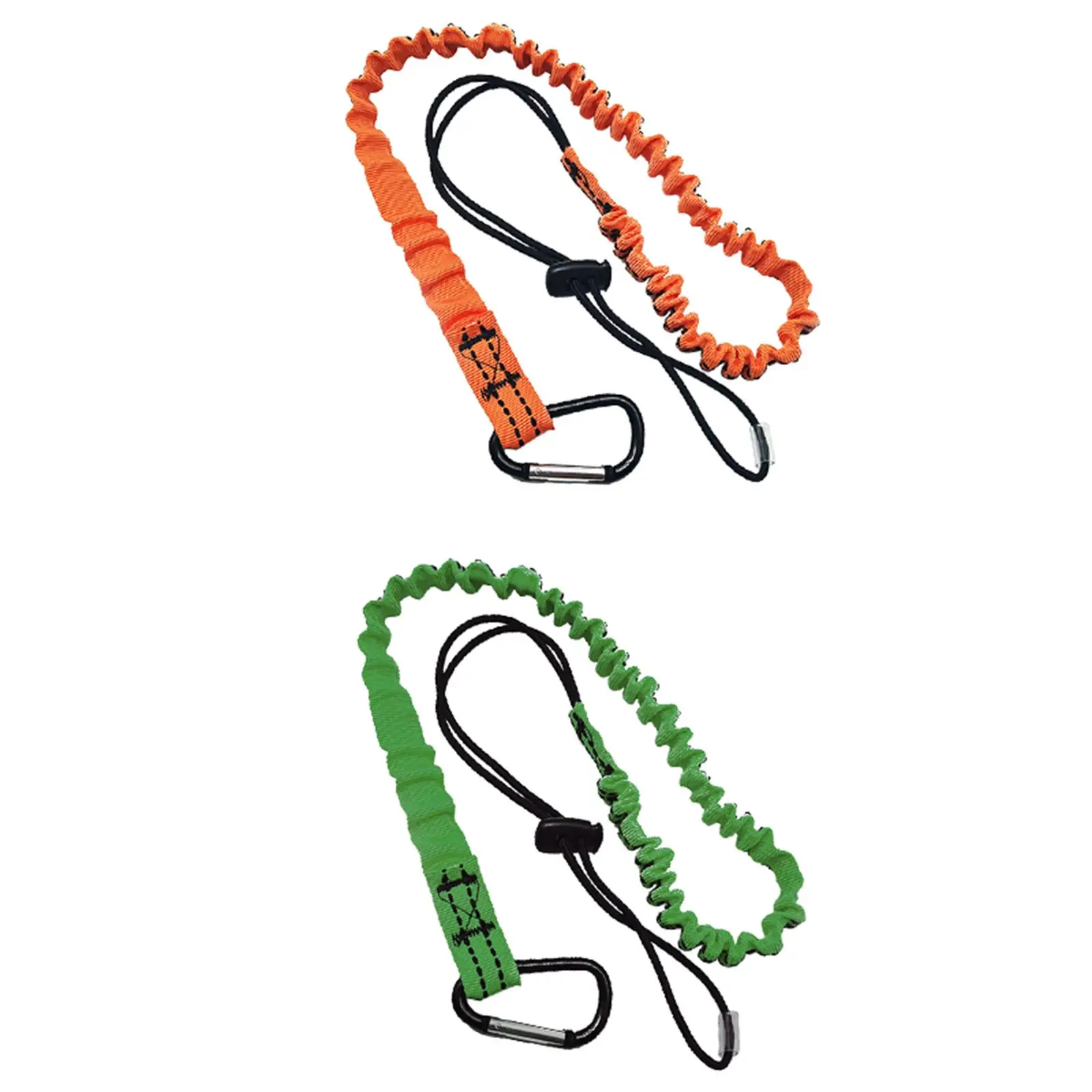 Shock Absorbing Lanyard Safe Tether Tool Lanyard Bungee Cord Elastic Retractable