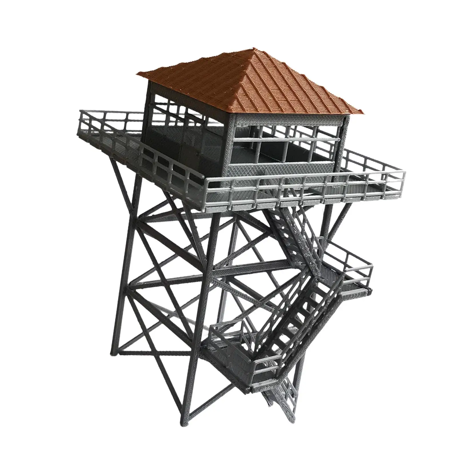 

1:64 Scale Lookout Tower, Compact Collectible Railroad Security Tower, Miniature Watchtower Model, Railway Scenery Accessories