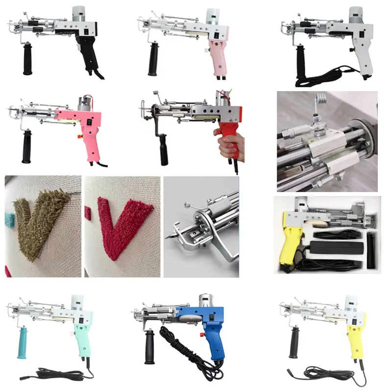 

TuftingGun 2 in1Cut Pile Loop Pile Rug Gun rug Machine Starter Kit Rug Tufting Kit Electric Gun Carpet Weaving Flocking Machine