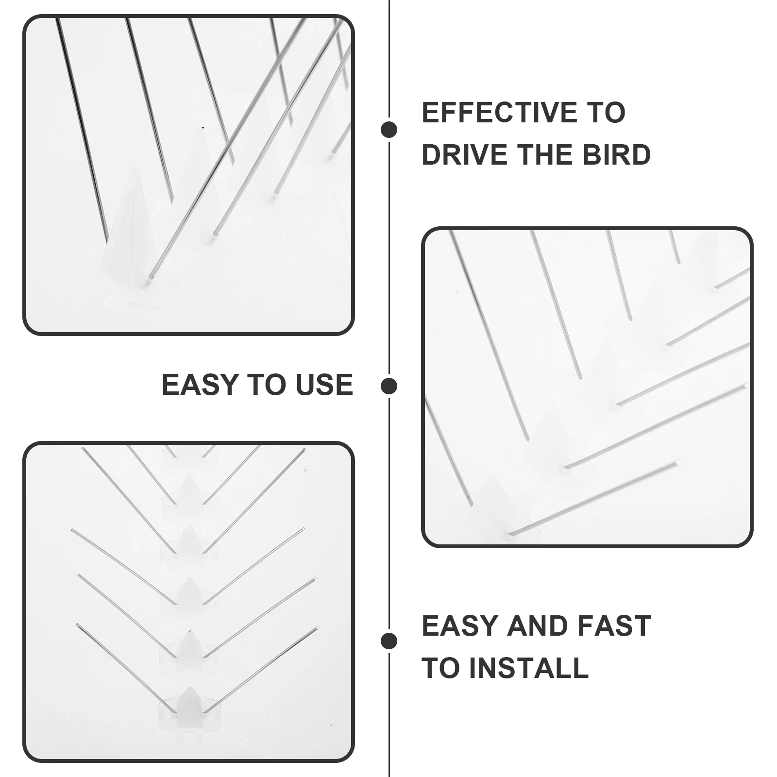 

10pcs Anti Deterrent Spike Outdoor Pest Bird Repellent For Garden Farm Balcony Wall Pigeon