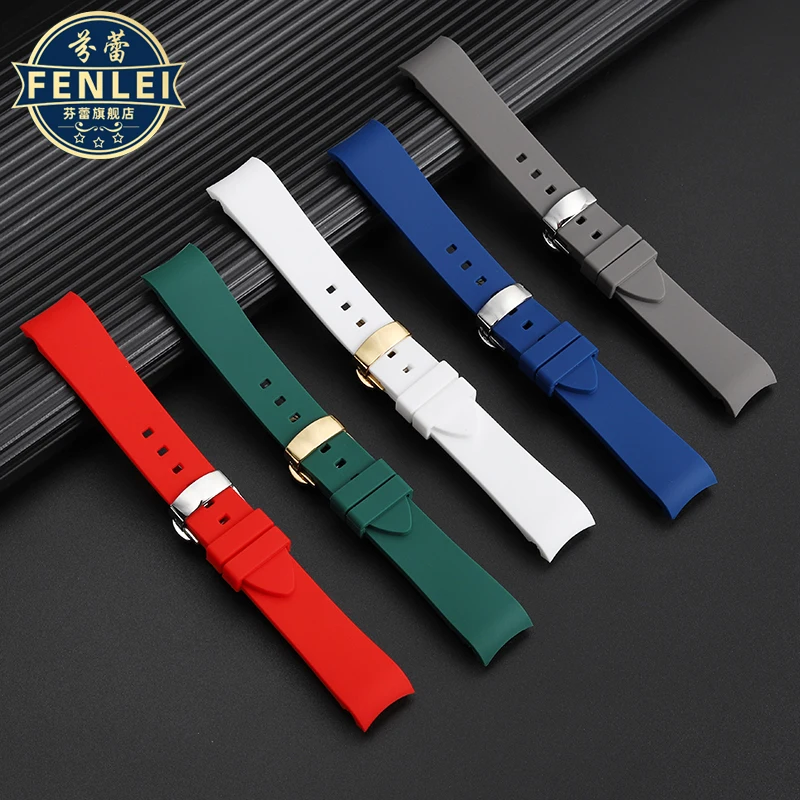 Pour l'équation GC G-UCCI Rouge Vert 1474 Bracelet de montre en silicone YA1264033 bouche de périphérie Bracelet de montre en caoutchouc pour hommes et femmes 20mm 22mm Bracelet