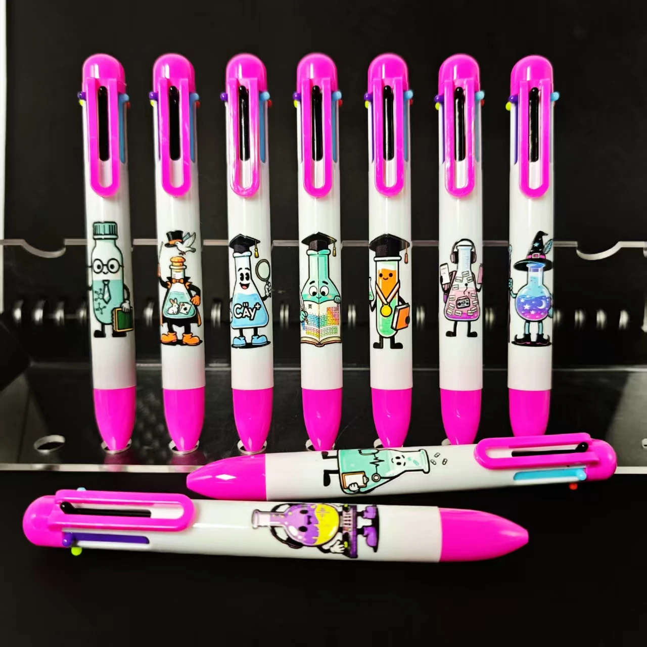 

9/18 шт. различные экспериментальные формы бутылок, многоцветные ручки, студенческие обучающие канцелярские принадлежности, подарки, шариковые ручки