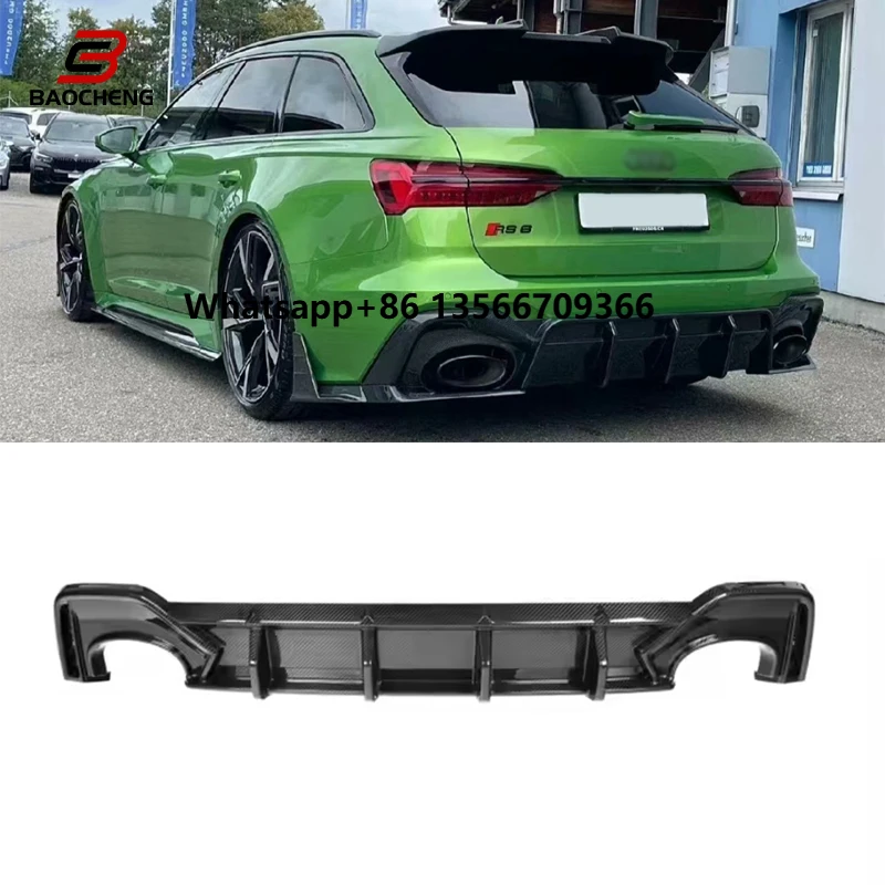

Real Dry Carbon Fiber Rear Bumper Diffuser for Audi RS6 RS7 C8 2019-2021 M Style Body Kit Upgrade