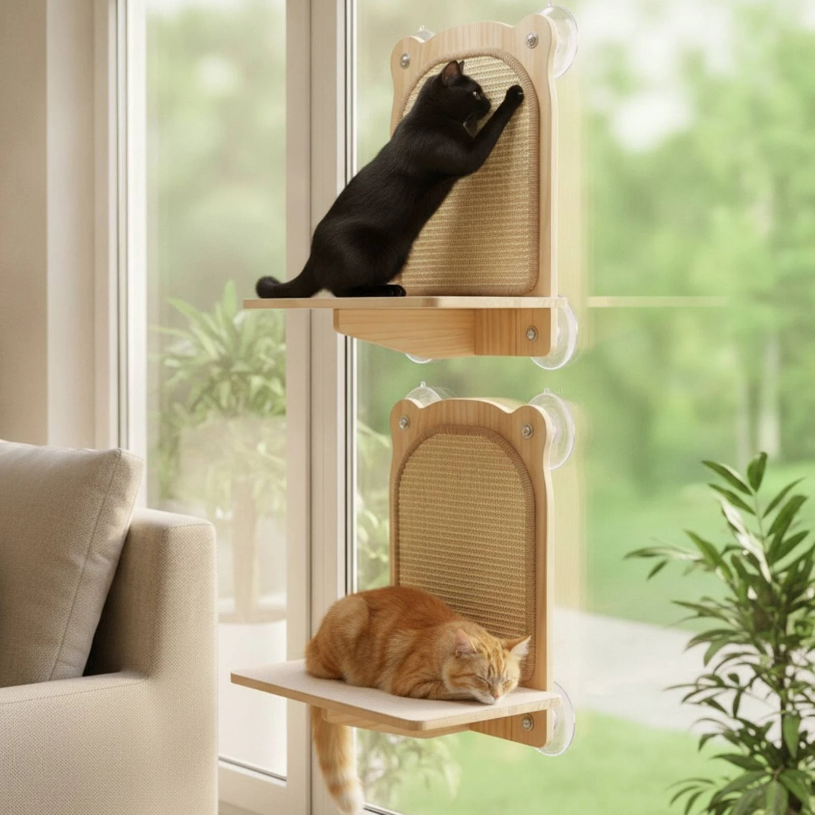Когтеточка-лежанка для кошек н – обзор и цена Cat Window Perch