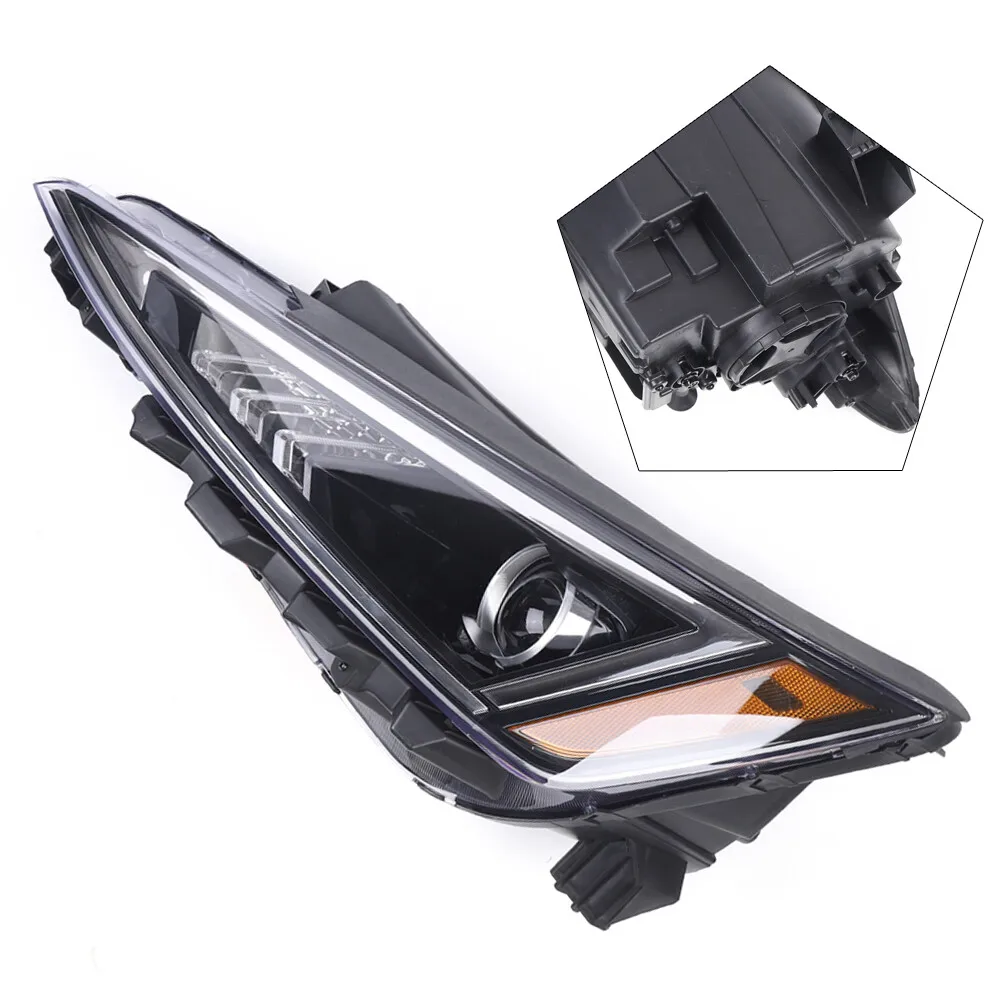 

Left Headlight Assembly for 2019-2020 Hyundai Elantra SE/SEL - Driver Side Projector Halogen Headlamp, Direct Replacement