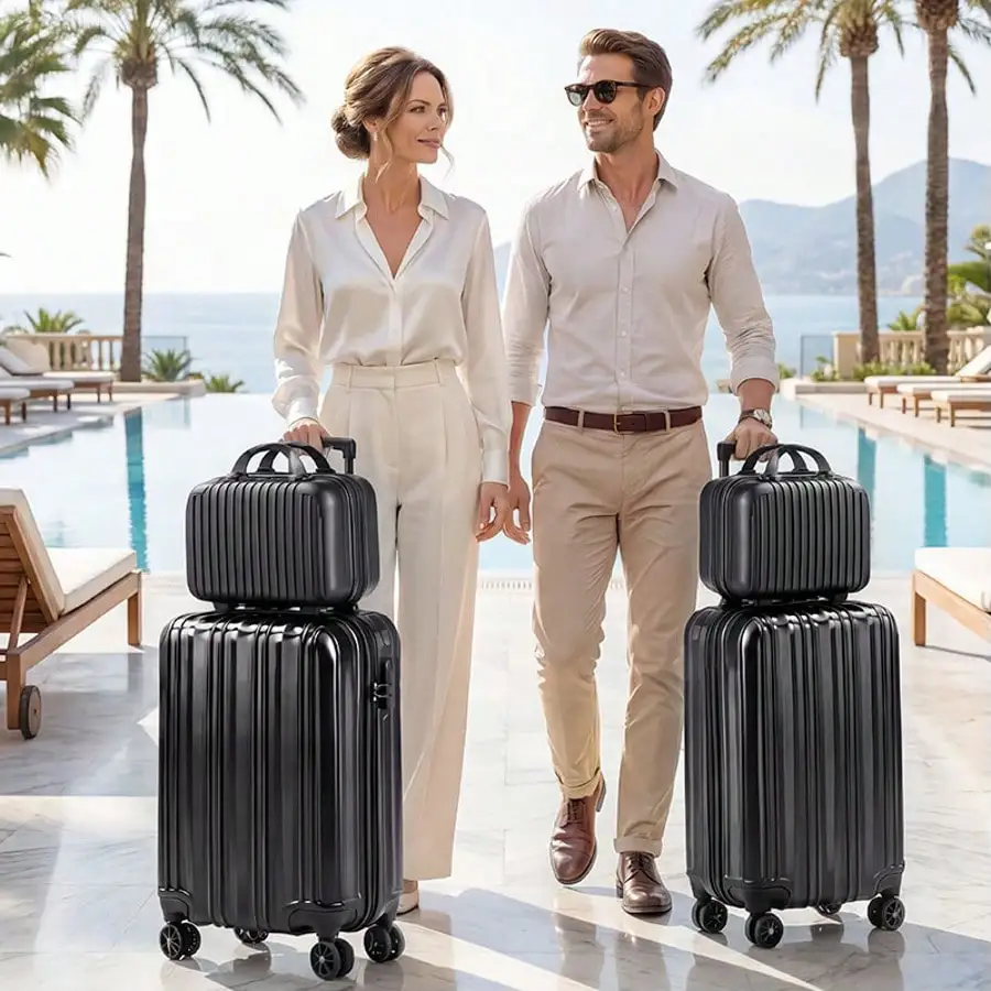 Luggage Suitcase Set, A 20-Inch Wheeled Suitcase And A 14-Inch Handbag, A Carry-On Luggage With Travel Functions, Equipped With A Password Lock And Wheels, Suitable For Daily Use And Travel Luggage Case SG260420150871779876049
