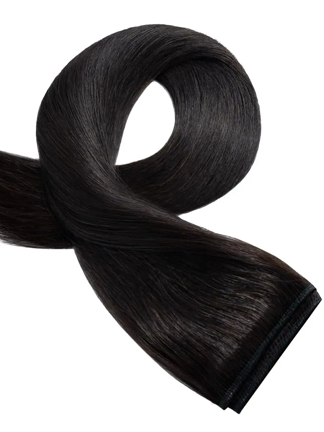 Clip in één stuk Recht 10 inch met 5 clips Menselijk haarverlenging Braziliaanse Remy-haarstukje Clip-in haarextensies Natuurlijk - afbeelding 2