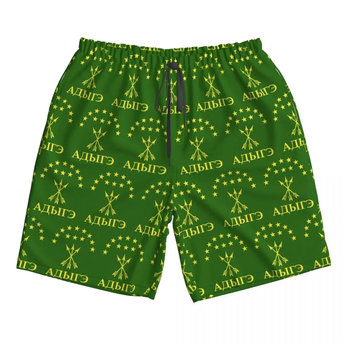 

Adiga Gift For Circassian Great Adygea Flag Trunks Beach Board Shorts Casual Quick Dry Swim Summer Men Pants